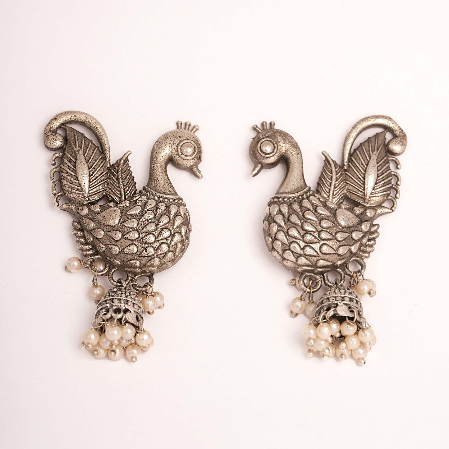 Mayura Silver Oxidized Earrings