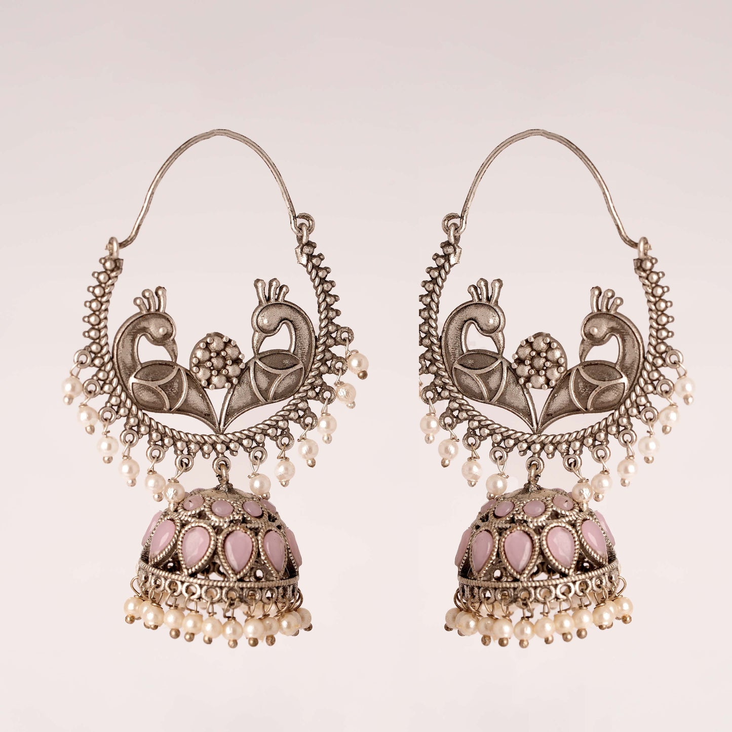 Mohini Sliver Oxidized Earrings